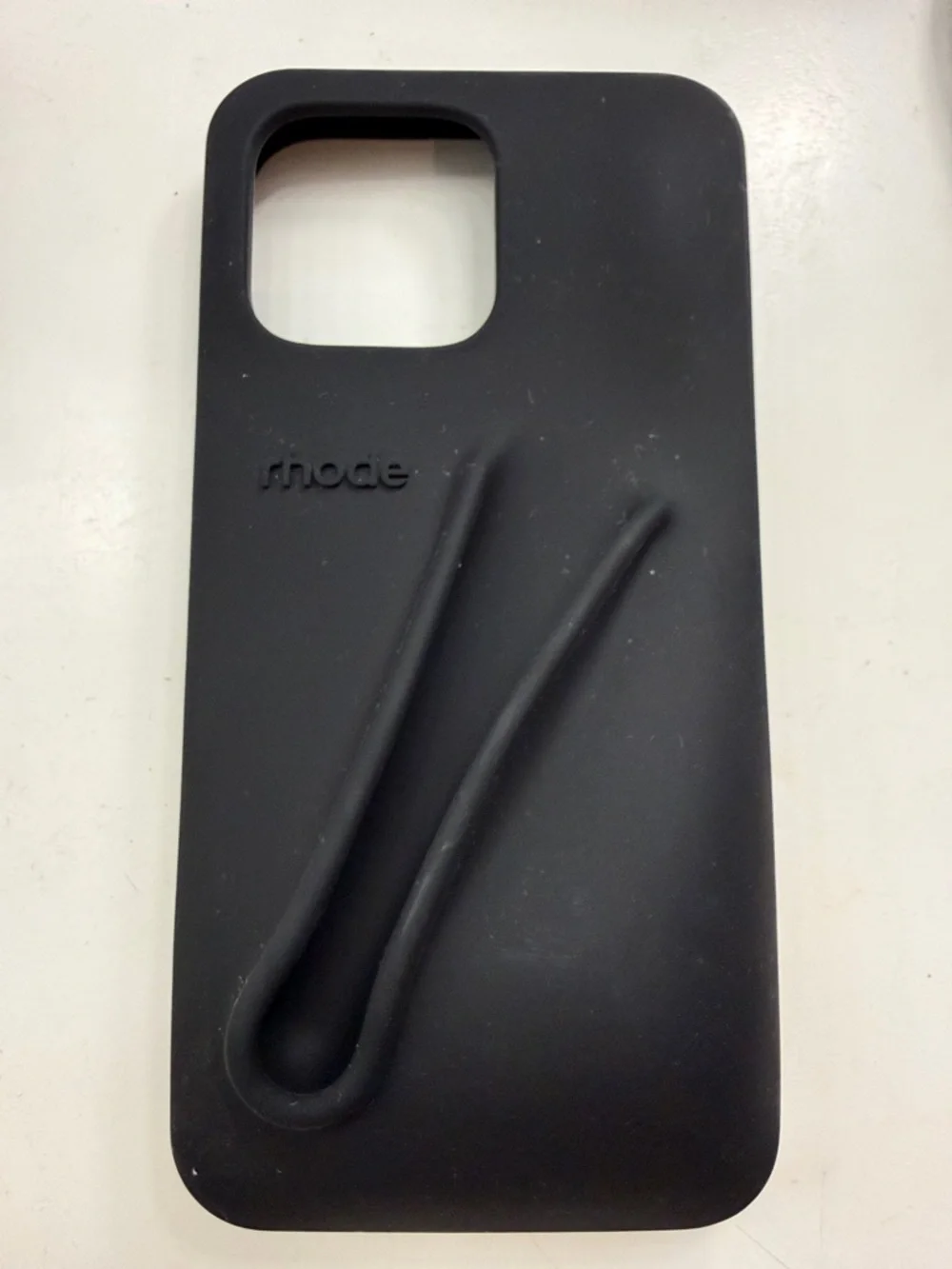 RHODE Black Silicone Phone Case with Grip Ridge